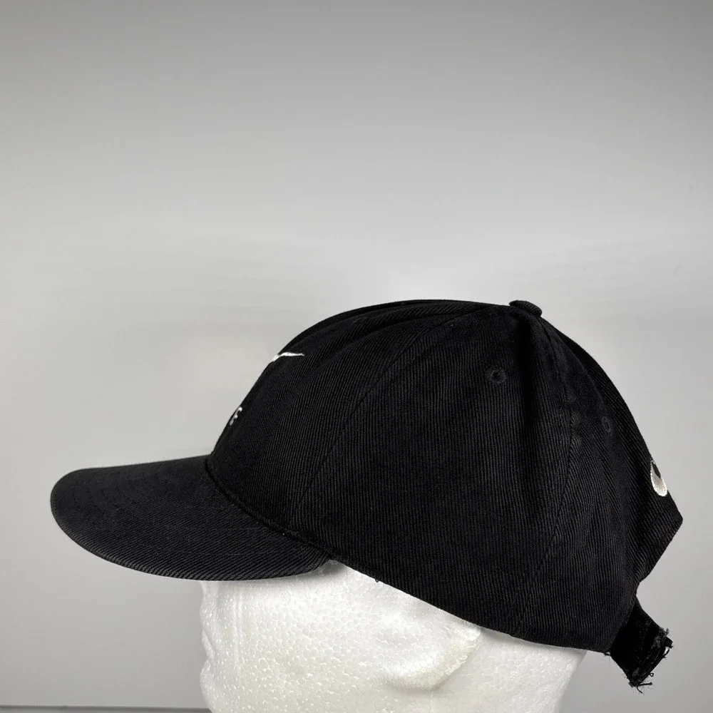 Vintage Nike Golf Black With Green Under Visor Strap‎ Back Hat OSFM